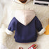 Autumn and winter boys plus velvet padded hooded coat